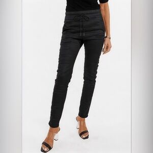 Bevy Flog Original Shely Check Black Pull On Drawstring Mid-Rise Pant Sz 27